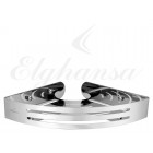 Elghansa UN-525-Steel Полка для ванной угловая 225*225 мм , нержавеющая сталь