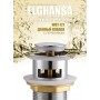 Elghansa Waste Systems WBT-121 Донный клапан 1 1/4" для раковины с переливом Click-Clack, RoundLine, хром