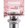 Elghansa Waste Systems WBT-221 Донный клапан 1 1/4" для раковины с переливом Click-Clack, RoundLine, хром