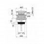 Elghansa WBT-227 Донный клапан 1 1/4" для раковины универсальный, хром