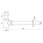 Elghansa  WBT-512-Black Сифон для раковины 1-1/4" цилиндрический, черный