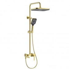 Elghansa URBAN XQ 2323301-2X-MattGold Душевая система однорычажная с ABS верхним душем 315*210 мм, матовое золото