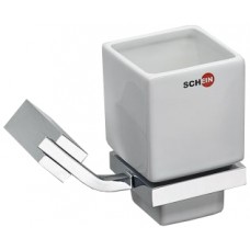 SCHEIN Watteau 123CS-R/L Стакан керамика к стене "квадрат", хром