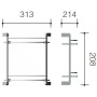SCHEIN Allom 2212B Полка двойная угловая с ограничителем, стекло/хром