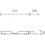 SCHEIN Swing NL329E-510 CR Полка стекло с фигурным ограничителем, хром