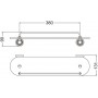 SCHEIN Carving 7065045 Полка с ограничителем, стекло/хром