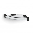 Langberger Vico 11351F-BP Полка стеклянная угловая 22 см, черный матовый