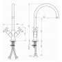 KORDI Nice Exquisite KD 3205A - F05 Смеситель для кухни  Г-излив, хром