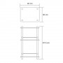 WasserKraft K-4033 Полка стеклянная трехуровневая напольная, хром