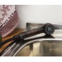 WasserKRAFT Смеситель для кухни с выдвижным изливом, темная бронза